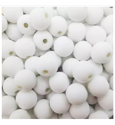 Pérola Com Furo Para Artesanato Fosco C/500gr 6mm - Branco 0