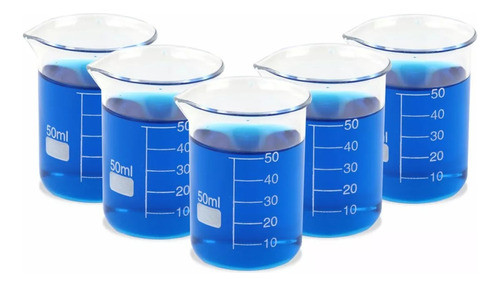 Kit Becker De Vidro Forma Baixa (griffin) 50ml (5 Unidades) 0