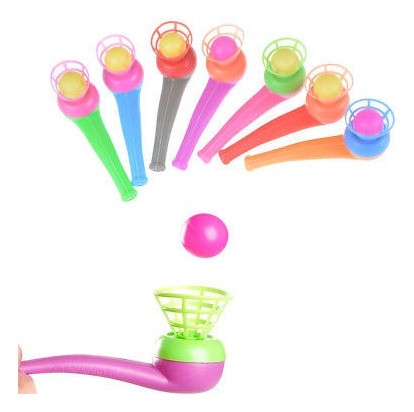 4pcs Kid Tubería De Plástico Bolas Juguete Soplo Soplar Jugu 1