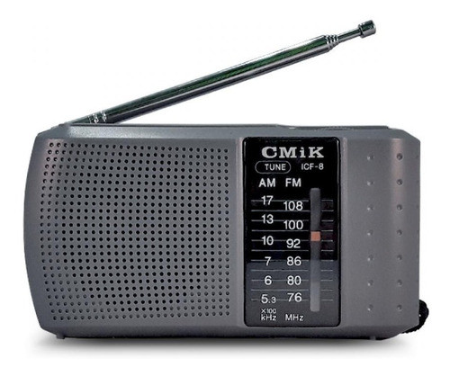 Radio Portatil Am Fm Parlante Antena Auricular Cmik Icf-7 0