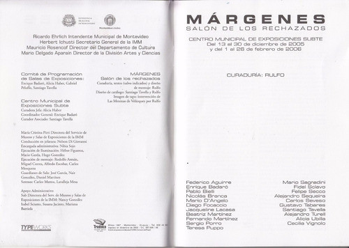 Arte Uruguay Salon De Los Rechazados Margenes 2005 Catalogo 1