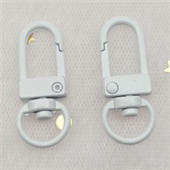 Mosqueton Para Llavero 34x13.5x6mm Blanco X10 0