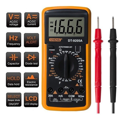 Multímetro Digital Profissional Com Tela Lcd. 1