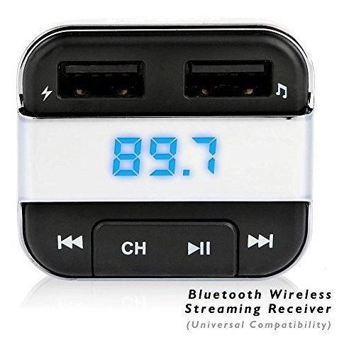 Pyle Wireless Bluetooth Transmisor De Fm Receptor De Transmi 1