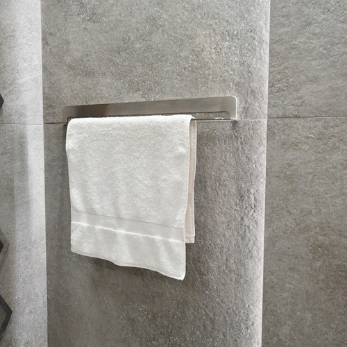 Barral Toallero Simple De Pegar 60cm Acero Inox Linea Fineli 1