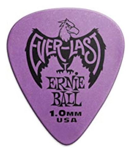 Púas De Guitarra Ernie Ball 1.0mm Everlast Púrpura (p09193) 0
