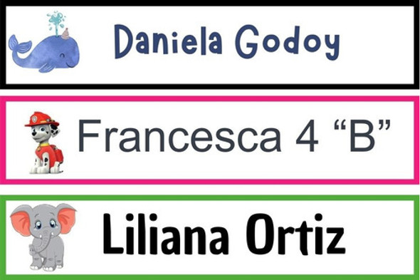 Etiquetas Ropa Plancha Termoadhesivas - 32 Nombres 0