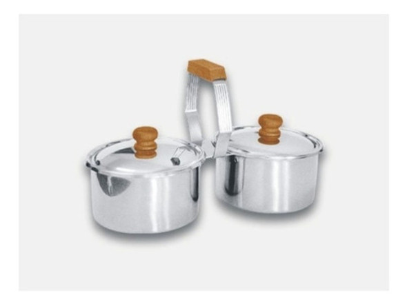 Yerbera Azucarera Acero Inoxidable C/ Madera Acero Carol 0