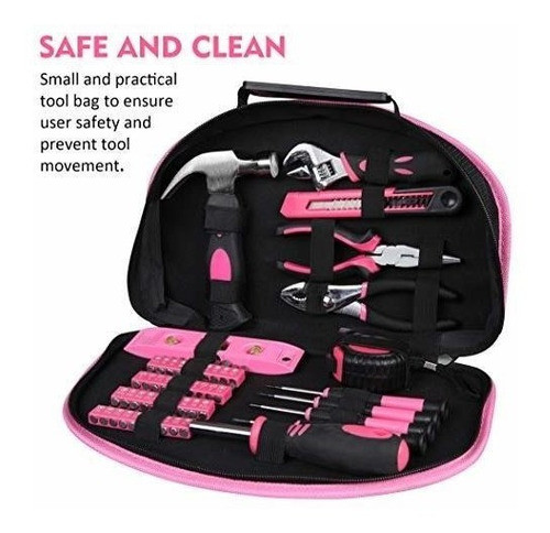 Juego De Herramientas De Mano De 52 Piezas Cartman Pink 1