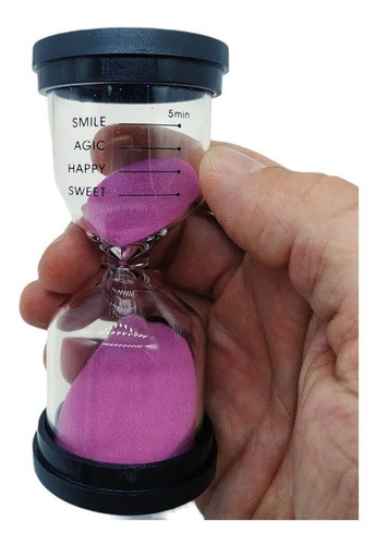 Ampulheta 5 Minutos Areia Rosa Decoração Retro 1