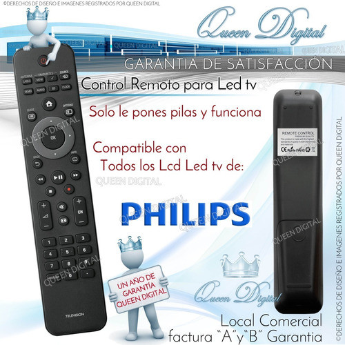 Control Remoto Para Philips Lcd Led Smart Tv Ambilight 5604 1