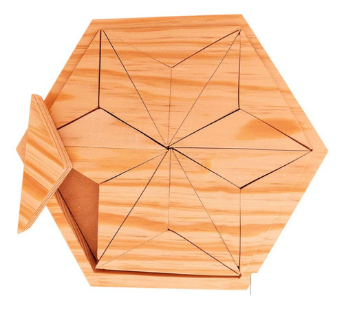 Estrella Waldorf Puzzle Rompecabezas Encastre Madera 18 Pz 0