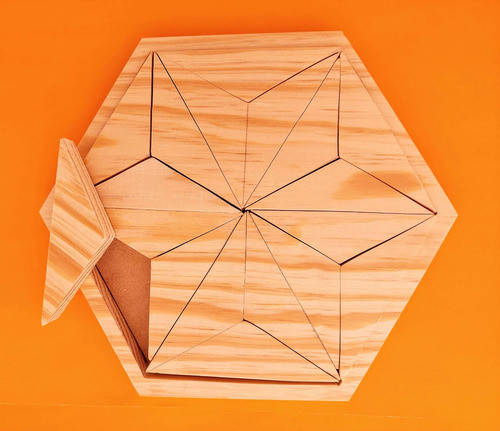 Estrella Waldorf Puzzle Rompecabezas Encastre Madera 18 Pz 1