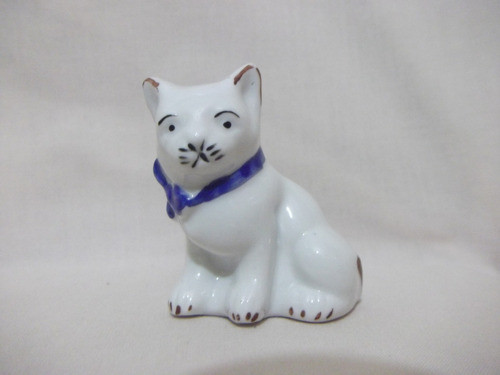 B. Antigo - Gato Miniatura Antiga Em Porcelana Alemã 0