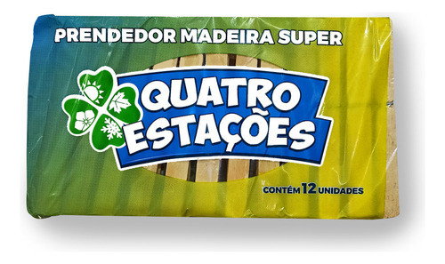 Kit 36 Prendedores De Roupa Madeira Grande 3 Dúzias Full 0