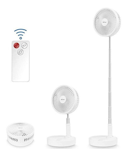 Ventilador De Pie, Plegable, Portatil, Telescopico Usb Blanc 0