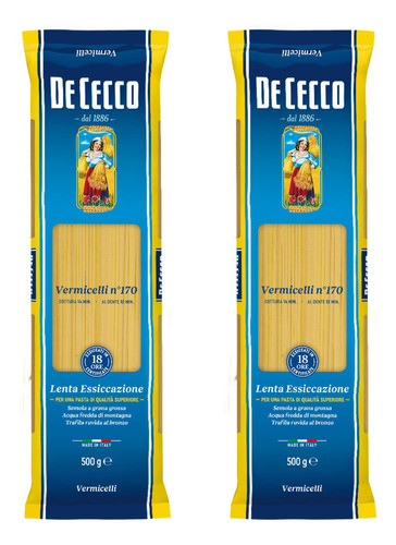 Fideos Vermicelli N°170 De Cecco 500 Gr. X2 0