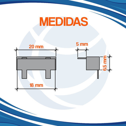 Esquinero Mate Para Tapacanto 18 Mm X100u Negro Zamak 1