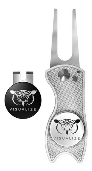 Visaulizador Marcador De Pelota Divot Repair Metalico Plata 0 Visaulizador Marcador De Pelota Divot Repair Metalico Plata 0