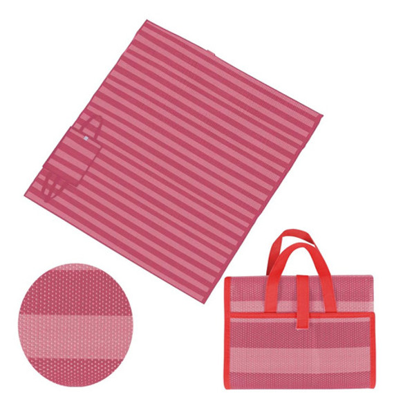 Esteira De Praia Casal Polipropileno Rosa 2,0 X 1,5 M 0