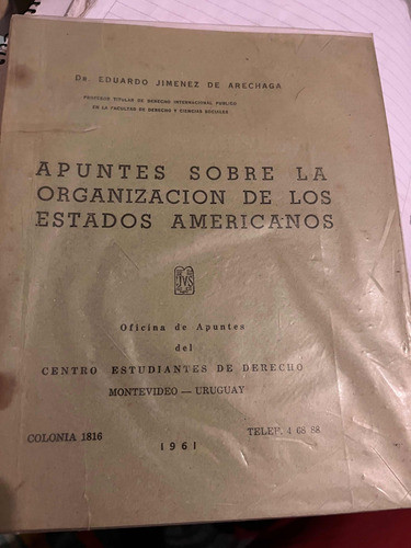Apuntes Sobre Organización D Los Estados Americanos Arechaga 0
