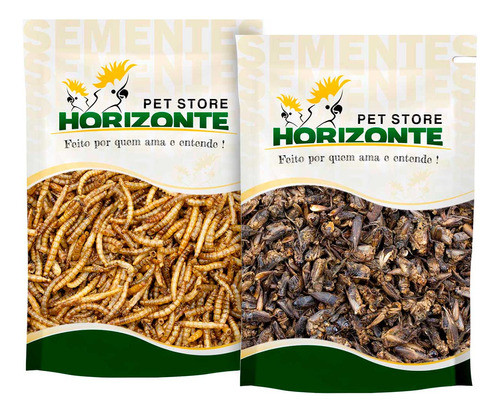 Kit Grilo Tenébrio Molitor Larva Desidratada Proteína Animal 0