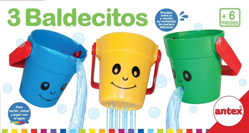 3 Baldecitos Para Jugar En El Agua Baño Infantil Bebes Antex 1