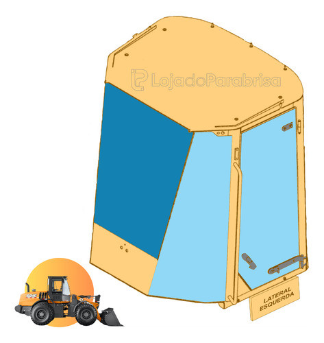 Vidro Parabrisa Frontal Carregadeira Case 621e/721e 76303237 0