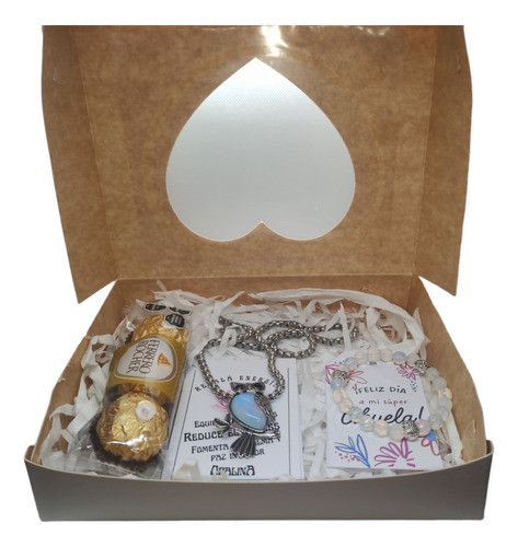 Caja Set Regalo Búho En Piedra Energética Opalina 0