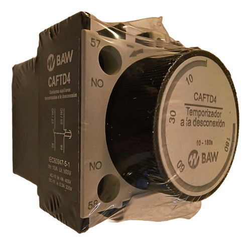 Temporizador Neumático Frontal Al Reposo 10 A 180 Seg. Baw 0