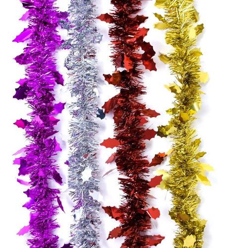 Guirnalda Navidad Fantasía Metal 6cm X 2m - 5 Tiras #330 0