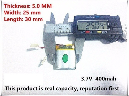 Bateria Gps Mp3 Fone Caneta Espia 400 Mah 2 Fios  3,7v Carta 1