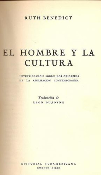 El Hombre Y La Cultura - Benedict - Sudamericana 0