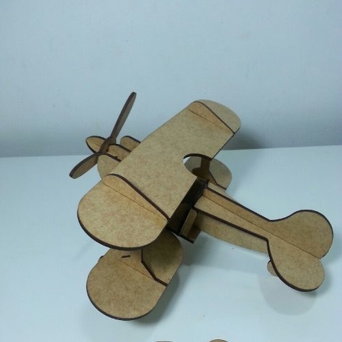 Vetor, Avião Biplano, Cnc Laser 1