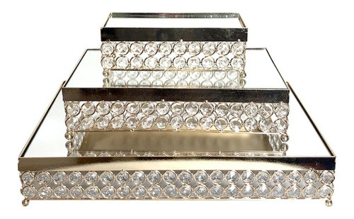 Set Base Rectangular - Torta - Dorada - 3u - Universo Mágico 0