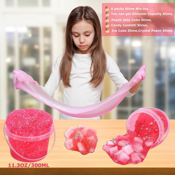 Juego De Slime Rosa Con Cubo Y 6 Conjuntos De Add-ins 1 Juego De Slime Rosa Con Cubo Y 6 Conjuntos De Add-ins 1
