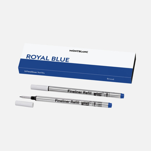 Original Refil Montblanc Fineliner Cor Azul Escrita B Cx/2 0