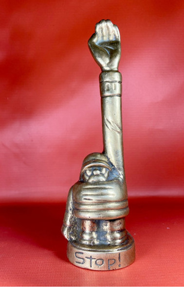 Antiguo Pisa Papel | Policía De Tránsito | Stop | Bronce 0