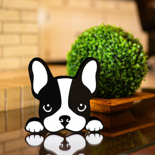 Cachorro Bulldog Em Mdf Decoryou - Ref 311 - 20x21x2,7 Cm 1