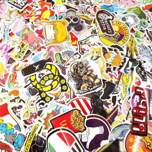 300 Piezas Pegatinas Skateboard Graffiti Laptop Sticker Male 0