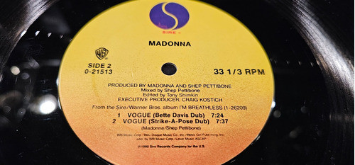 Madonna Vogue Vinilo Maxi Usa 3 Mixes 1990 Muy Buen Estado 1