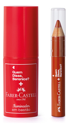 Combo Qdb E Faber-castell: Lápis Jumbo 3 Em 1 Vermelho 1,2g 0