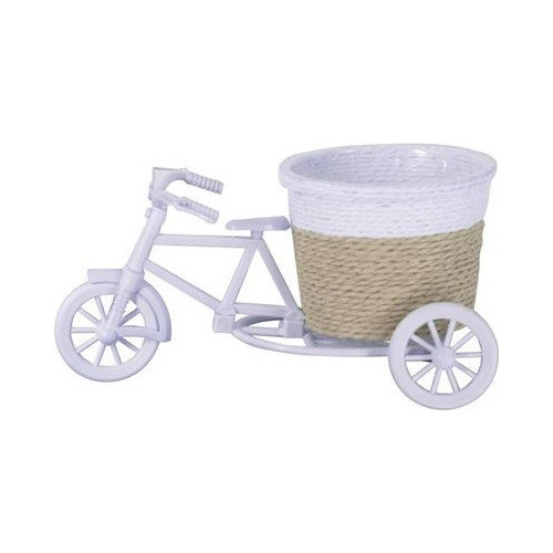 Adorno Bicicleta Con Maceta En Ratan Centro De Mesa 1