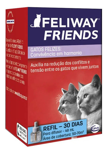 Feliway Friends Refil 48ml Convivencia Harmonica Entre Gatos 0