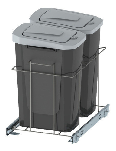 Lixeira Elevatta Dimec Dois Cestos Dupla 15l 0