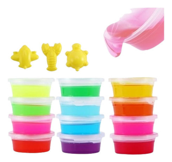 12 Color Cristal Limo Jalea Clara Arcilla Masilla Kit De Gom 1 12 Color Cristal Limo Jalea Clara Arcilla Masilla Kit De Gom 1