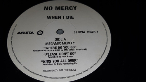 No Mercy When I Die (for Eternity) (manumission Mix) Promo 1