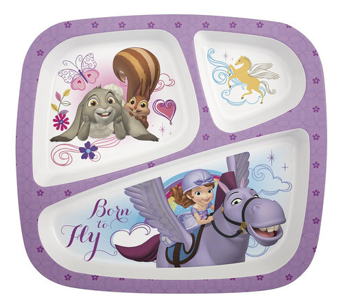 Sofil Primer Plato Infantil De 3 Secciones, Princesa Sofía 0