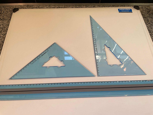 Tablero Dibujo 50x60 Cm Plantec Paralela Escuadras Y Maletín 1