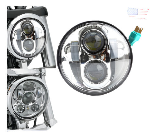 5 5,75 3/4 Faros Cromo Daymaker Proyector Led Drl Para Harle 0